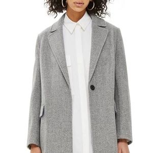 Gray topshop midi coat. Brand new without tags